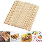 Fu Store Bamboo Skewers, 12 Inch Bamboo Sticks Shish Kabob Skewers, Grill, Appetizer, Fruit, Corn, Chocolate Fountain, Cocktail, Art, Set of 100 Pack