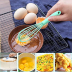 5 Pcs Silicone Whisk for Cooking - Mini Whisk Stainless Steel Dough Whisk, Non Stick Hand Tiny Balloon Wire Whisk, Milk Egg Frother for Blending Whisking Beating Stirring Baking
