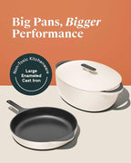 Caraway Enameled Cast Iron Dutch Oven - 8qt Dutch Oven With Lid - 3 Layer Enamel Coating - No Seasoning Required - Compatible With All Stovetops - Oven Safe - No Forever Chemicals - Midnight Blue