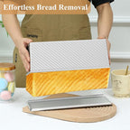 SS&CC Pullman Loaf Pan with Lid 13x4 | 2.2lb Carbon Steel Bread Pan for Homemade Sourdough & Sandwich Bread | Nonstick Bakeware, Heavy Duty & Easy Clean (Silver, 2.2lb (1-Pack))