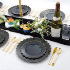 EI 360pcs Gold Plastic Silverware,Gold Silverware Disposable,Gold Forks and Spoons,Gold Cutlery include 120pcs Plastic Forks,120pcs Plastic Spoons and 120pcs Plastic Knives