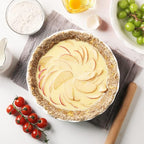 Sweejar Ceramic Pie Pan - 10 Inch Round Baking Dish for Dinner, Non-Stick with Soft Wave Edge for Apple, Pumpkin and Pot Pies (White)