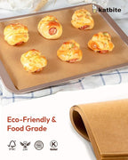 Katbite 16x24 Inch Parchment Paper Sheets, 100Pcs Non-Stick Precut Baking Parchment, Unbleached Parchment Paper for Baking, Cooking, Grilling, Frying and Steaming, Full Sheet Baking Pan Liners