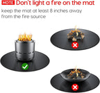38" Fireproof Fire Pit Mat for Solo Stove Bonfire, Round Grill Mats for Outdoor Grill Deck Protector, Waterproof Pad for Solo Stove Accessories, BBQ Mat for Patio