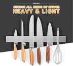 Ninonly 16 Inch Magnetic Knife Holder for Refrigerator Stainless Steel Magnet Knife Strip for Wall Mounted No Drilling Knife Rack with Powerful Magnetic Pull Force Fridge Applicable