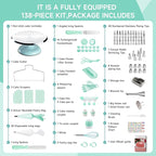 Cake Decorating Kit, 138pcs Cake Decorating Supply with 12 Inch Aluminium Cake Turntable, 64 Numbered Icing Piping Tips, 2 Spatulas, 3 Icing Comb Scraper and Leveller, Piping Bags,cake decorating tool