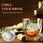 Round Ice Cube Mold,1.8 INCH x 8,Ice Ball Maker Mold | Round Ice Cube Trays for Freezer,Whiskey Ice Cubes Mold,Circle Ice Cube Tray with Lid,Ice Trays Ice molds for Whiskey,Cocktails,Coffee