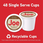 Joe Knows Coffee Single Serve Cups Pods and Capsules, Tall Dark and Handsome, 48 Count