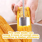 Corn Peeler for Corn on The Cob Stripper Tool, 2025 New Long Handle Stainless Steel Corn Stripper Tool, Quick Corn Kernel Remover Tools for Kitchen Use (2PC)