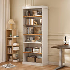 70.8" Tall Farmhouse Kitchen Pantry Cabinet with Glass Doors, Modular Wooden Storage Cabinet with 6-Tier Adjustable Shelves, Hutch for Kitchen or Living Room, White, Set of 3