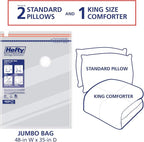 Shrink-Pak Space Bags Vacuum Storage Bags for Bedding Jumbo Compression 3 Pack Clear for Comforters Blankets (3 Jumbo/Bedding Solo)