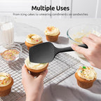 U-Taste Silicone Spoon Spatula Set, 600ºF High Heat Resistant Food Grade Flexible Rubber Scraper, Cooking Mixing Baking Kitchen Utensils Set of 3 (Black)