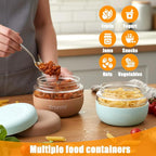 Tronco 24 oz Glass Food Storage Containers with Lids, Airtight, Leak & Spill Proof Glass Lunch Bowls for Meal Prep, Salad, Yogurt, Soup & Stew, Microwave & Dishwasher Safe, BPA-Free, Set of 2