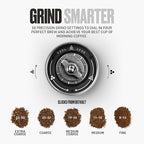 VSSL Java G25 Coffee Manual Coffee Grinder, Up To 25 Gram Capacity, Stainless Steel Conical Burr, Black