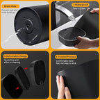 Fohil Knife Block without Knives, Universal Knife Block, Detachable Knife Holder, Space Saver Knife Storage Holder with Scissors Slot, Sharpening Bar Slot, Kitchen Knife Holder Black
