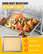 154PCs Paper Liners Compatible with Emeril Lagasse 26QT Extra Large Air Fryer Toaster Oven Accessories,100PCs Unbleached Parchment Paper,50PCs Disposable Liners with Holes, 4PCs Reusable Baking Mats