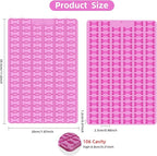 2 PCS Mini Silicone Molds, 212 Cavity Non-Stick Silicone Molds for Baking Biscuits, Cookie, Candy, Chocolate, Jelly Pet Treats Mold (Mini Dog Bone)