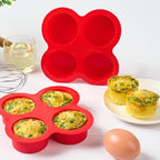 2 Pack Air Fryer Egg Bite Molds, 4-Cup Mini Round Muffin Pans Silicone Baking Molds for for Oven, Air Fryer and Pot