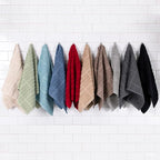 All-Clad Solid & Coordinate Kitchen Towels: Highly Absorbent, Super Soft Long Lasting 100% Cotton, 17" x 30" Tea Towels for Cleaning & Drying Dishes, Pans, Glassware, Countertops, 4-Pack, Black