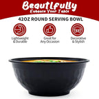 POPMISOLER 150 Pcs Stackable Meal Prep Bowl Containers,42 OZ Food Takeout Bowls Reusable,Black Disposable With Lids,Microwavable Dishwasher Safe Leak Resistant for Noodle Soup,Salads& Ramen (42oz)