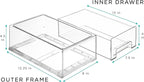 Sorbus Medium Clear Storage Drawers (4 Pack)