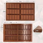 Chocolate Bar Mold Deep, Thick Silicone Dubai Chocolate Bar Molds Knafeh Pistachio Break Apart Candy Stuffed Bar Molds