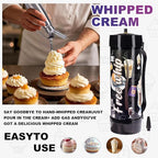 3.3L Whipped Cream Charger Tank, 2100G Food Grade Nitrous gas Cartridges for Desserts & Cocktails, Fits with Any Standard Dispensers, Leak Proof Steel (2Pack)