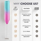 ZK Milk Frother FrothMate - Teal Pink Fade
