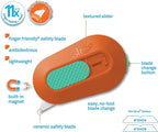 Slice Mini Box Cutter | Manual Retracting | Safe Ceramic Box Cutter Lasting 11x Longer than Metal | Box Opener | 1 Pack | Orange