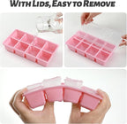 Large Ice Cube Trays, JRISBO 2 Pack Reusable Silicone Ice Cube Molds with Lid for Freezer, Easy Release 16 Big Square Ice Trays for Whisky Cocktails