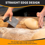 ALLTOP Bench Scraper & Chopper - Baking Essentials,Stainless Steel Blade Knife,Ideal Kitchen Tool for Home Baking and Meal Prep, Bread Making, Pasta,Pastry,Dough and Cake - Set of 2 Pack