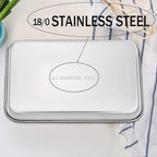 TeamFar Baking Sheet Set of 4, Stainless Steel Baking Pan Tray Cookie Sheet, Non Toxic & Healthy, Rust Free & Easy Clean - Dishwasher Safe