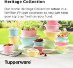 Tupperware Heritage Collection 7.6 Cup Cookie Canister, Vintage Light Pink Color, Dishwasher Safe and BPA Free Container (1.8 L)