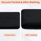 Homaxy 100% Cotton Waffle Weave Kitchen Dish Towels, Ultra Soft Absorbent Quick Drying Cleaning Towel, 13 x 28 Inches, 12-Pack, Black