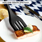 NileHome 4 Pack Silicone Spatula and Grilling Tongs Kitchen Utensils with Silicone Brush Heat Resistant BPA-free Rubber Spatula for Scraping, Baking, Cooking, Mixing-Black