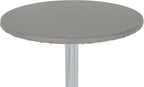 Yourtablecloth Heavy Duty Vinyl Round Fitted Tablecloth (Table Cover) with Flannel Backing Vibrant Colors Elasticized Tablecloth Great for Indoor and Outdoor Dining and Playing Cards 36” Grey