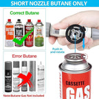 Sondiko Dual Flame Mode Butane Torch Lighter Head, Professional Grilling Tool with Adjustable Flame, Reverse Use for BBQ, Soldering, Charcoal&Campfire Torch Lighter(Fuel Not Included)