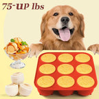 9-Cavity Silicone Frozen Dog Treat Mold for Woof Pupsicle & Power Chewer Pupsicle XL 75 lbs and Up, Reusable Frozen Dog Treat Tray Mold for Pupsicle Toy