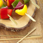 Gmark 7" Bamboo Paddle Skewers 100 ct, Natural Bamboo Paddle Picks, BBQ Picks GM1032A