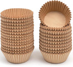 qiqee 600 Count Large Size Cupcake Liners Natural Muffin Liners Food Grade Jumbo Baking Cups Paper No Smells (Large Size)