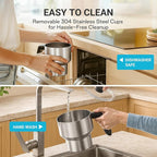 14-in-1 Milk Frother With 21oz Detachable Cups - Electric Milk Frother and Steamer for Hot Chocolate/Coffee/Cappuccino/Latte, IH Fast Heating, Smart Memory, Dishwasher Safe (New Upgrade)