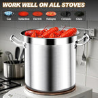 Stock Pot - 50QT Large Soup Pot with Lid - Heavy Duty Induction Tri-Ply Bottom Commercial Grade Stockpot for Boiling Cooking Soup Stew Pasta Cooking Pots, Deep Cookware