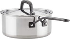 KitchenAid 5-Ply Clad Polished Stainless Steel Cookware Pots and Pans Set, 10 Piece