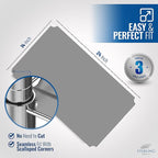 Sterling Shelf Liners for Wire Shelf System: Set of 3 in Graphite: 13.4 x 23.2 inch: Plastic Wire Shelving Mats