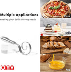 Seamless Dough Whisk, 18/10 Stainless Steel Danish Dough Wisk, 9" Bread Whisk for Sourdough, Cookies, Pizza, Pastry, Dishwasher Safe Dough Hook