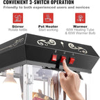 VEVOR Popcorn Maker, 850W Popcorn Popper Machine, 8 Oz Kettle Makes 48 Cups per Batch, Countertop Popcorn Maker with Tempered Glass, Includes 4 Scoops, Movie Theater Style, Black
