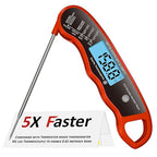 0.6S Instant Read Digital Meat Thermometer Probe/Pen，Factory‑Calibrated/Waterproof/Backlit/Magnetic/Flip Display/Motion Sensor:Outdoor BBQ, Barbecue Grilling, Smoking, Oven, Baking, Oil, Candy