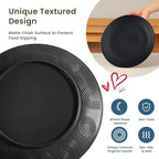Homienly 16-Piece Wheat Straw Dinnerware Sets, Reusable Unbreakable Plates and Bowls Sets,Cups,Service for 4, Premium Dishwasher and Microwave Safe Dish Sets for Kitchen,Outdoor - Black