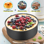 LIANYU 6 Inch Round Cake Pan for Baking, Nonstick Stainless Steel Baking Cake Pan Tin Bakeware for Birthday Wedding Party, Non Toxic Coating, 2 Inch Deep, Dishwasher Safe, Black