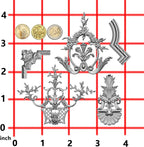 Art Mold for Polyclay Air Dry Clay Plaster, Medallion Frame